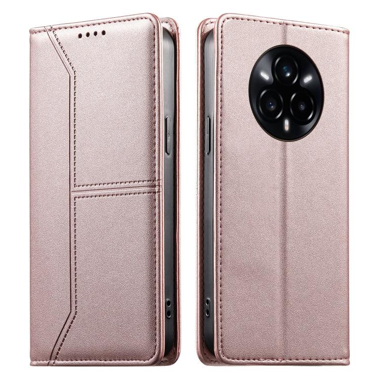 Stitched Line Magnetic RFID Vegan Leather Phone Case, For Realme 16T 5G, For Realme C100 4G, For Realme C83 5G / C85 5G / 15x 5G India, For Realme 16 5G, For Realme 16 Pro+ 5G, For Realme 16 Pro 5G, For Realme C85 Pro 4G, For Realme 15T 5G             ...