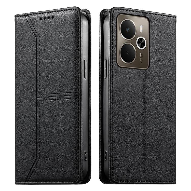Stitched Line Magnetic RFID Vegan Leather Phone Case, For Realme 16T 5G, For Realme C100 4G, For Realme C83 5G / C85 5G / 15x 5G India, For Realme 16 5G, For Realme 16 Pro+ 5G, For Realme 16 Pro 5G, For Realme C85 Pro 4G, For Realme 15T 5G             ...