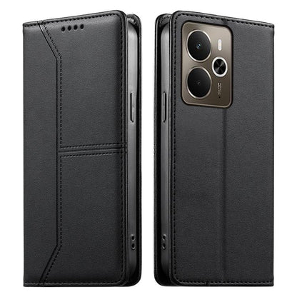 Stitched Line Magnetic RFID Vegan Leather Phone Case, For Realme 16T 5G, For Realme C100 4G, For Realme C83 5G / C85 5G / 15x 5G India, For Realme 16 5G, For Realme 16 Pro+ 5G, For Realme 16 Pro 5G, For Realme C85 Pro 4G, For Realme 15T 5G             ...