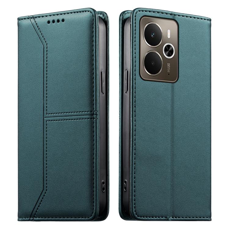 Stitched Line Magnetic RFID Vegan Leather Phone Case, For Realme 16T 5G, For Realme C100 4G, For Realme C83 5G / C85 5G / 15x 5G India, For Realme 16 5G, For Realme 16 Pro+ 5G, For Realme 16 Pro 5G, For Realme C85 Pro 4G, For Realme 15T 5G             ...