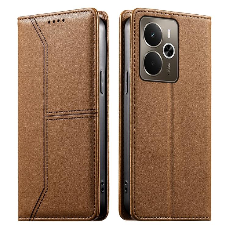 Stitched Line Magnetic RFID Vegan Leather Phone Case, For Realme 16T 5G, For Realme C100 4G, For Realme C83 5G / C85 5G / 15x 5G India, For Realme 16 5G, For Realme 16 Pro+ 5G, For Realme 16 Pro 5G, For Realme C85 Pro 4G, For Realme 15T 5G             ...