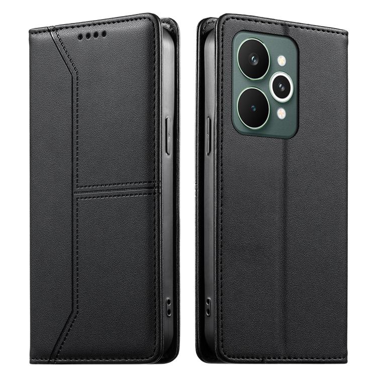 Stitched Line Magnetic RFID Vegan Leather Phone Case, For Realme 16T 5G, For Realme C100 4G, For Realme C83 5G / C85 5G / 15x 5G India, For Realme 16 5G, For Realme 16 Pro+ 5G, For Realme 16 Pro 5G, For Realme C85 Pro 4G, For Realme 15T 5G             ...