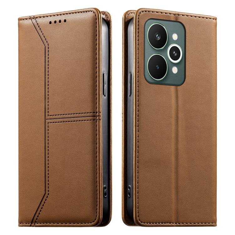 Stitched Line Magnetic RFID Vegan Leather Phone Case, For Realme 16T 5G, For Realme C100 4G, For Realme C83 5G / C85 5G / 15x 5G India, For Realme 16 5G, For Realme 16 Pro+ 5G, For Realme 16 Pro 5G, For Realme C85 Pro 4G, For Realme 15T 5G             ...