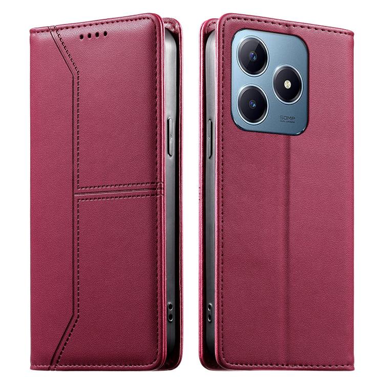 Stitched Line Magnetic RFID Vegan Leather Phone Case, For Realme 16T 5G, For Realme C100 4G, For Realme C83 5G / C85 5G / 15x 5G India, For Realme 16 5G, For Realme 16 Pro+ 5G, For Realme 16 Pro 5G, For Realme C85 Pro 4G, For Realme 15T 5G             ...