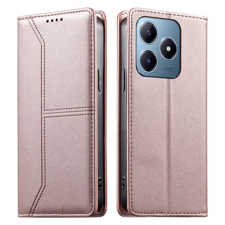 Stitched Line Magnetic RFID Vegan Leather Phone Case, For Realme 16T 5G, For Realme C100 4G, For Realme C83 5G / C85 5G / 15x 5G India, For Realme 16 5G, For Realme 16 Pro+ 5G, For Realme 16 Pro 5G, For Realme C85 Pro 4G, For Realme 15T 5G             ...