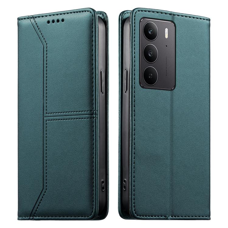 Stitched Line Magnetic RFID Vegan Leather Phone Case, For Realme 16T 5G, For Realme C100 4G, For Realme C83 5G / C85 5G / 15x 5G India, For Realme 16 5G, For Realme 16 Pro+ 5G, For Realme 16 Pro 5G, For Realme C85 Pro 4G, For Realme 15T 5G             ...