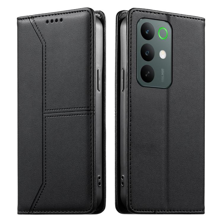 Stitched Line Magnetic RFID Vegan Leather Phone Case, For Realme 16T 5G, For Realme C100 4G, For Realme C83 5G / C85 5G / 15x 5G India, For Realme 16 5G, For Realme 16 Pro+ 5G, For Realme 16 Pro 5G, For Realme C85 Pro 4G, For Realme 15T 5G             ...