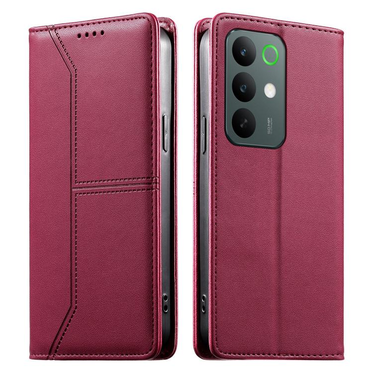 Stitched Line Magnetic RFID Vegan Leather Phone Case, For Realme 16T 5G, For Realme C100 4G, For Realme C83 5G / C85 5G / 15x 5G India, For Realme 16 5G, For Realme 16 Pro+ 5G, For Realme 16 Pro 5G, For Realme C85 Pro 4G, For Realme 15T 5G             ...