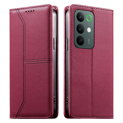 Stitched Line Magnetic RFID Vegan Leather Phone Case, For Realme 16T 5G, For Realme C100 4G, For Realme C83 5G / C85 5G / 15x 5G India, For Realme 16 5G, For Realme 16 Pro+ 5G, For Realme 16 Pro 5G, For Realme C85 Pro 4G, For Realme 15T 5G             ...