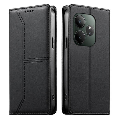 Stitched Line Magnetic RFID Vegan Leather Phone Case, For Realme 16T 5G, For Realme C100 4G, For Realme C83 5G / C85 5G / 15x 5G India, For Realme 16 5G, For Realme 16 Pro+ 5G, For Realme 16 Pro 5G, For Realme C85 Pro 4G, For Realme 15T 5G             ...