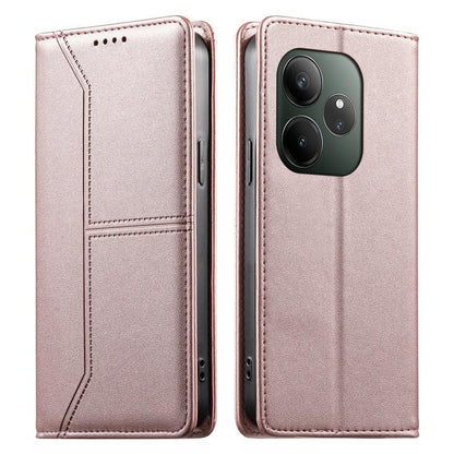 Stitched Line Magnetic RFID Vegan Leather Phone Case, For Realme 16T 5G, For Realme C100 4G, For Realme C83 5G / C85 5G / 15x 5G India, For Realme 16 5G, For Realme 16 Pro+ 5G, For Realme 16 Pro 5G, For Realme C85 Pro 4G, For Realme 15T 5G             ...