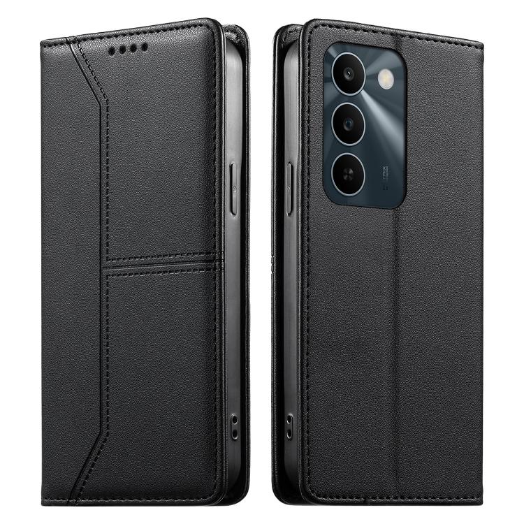 Stitched Line Magnetic RFID Vegan Leather Phone Case, For Realme 16T 5G, For Realme C100 4G, For Realme C83 5G / C85 5G / 15x 5G India, For Realme 16 5G, For Realme 16 Pro+ 5G, For Realme 16 Pro 5G, For Realme C85 Pro 4G, For Realme 15T 5G             ...