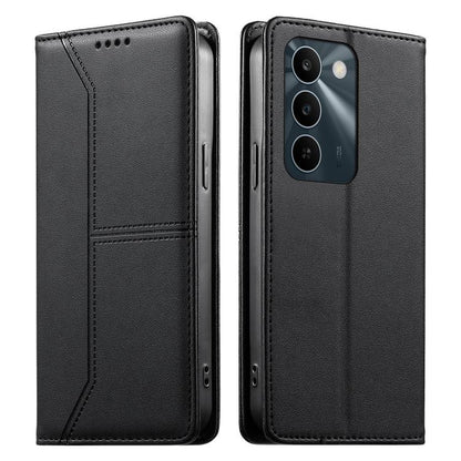 Stitched Line Magnetic RFID Vegan Leather Phone Case, For Realme 16T 5G, For Realme C100 4G, For Realme C83 5G / C85 5G / 15x 5G India, For Realme 16 5G, For Realme 16 Pro+ 5G, For Realme 16 Pro 5G, For Realme C85 Pro 4G, For Realme 15T 5G             ...