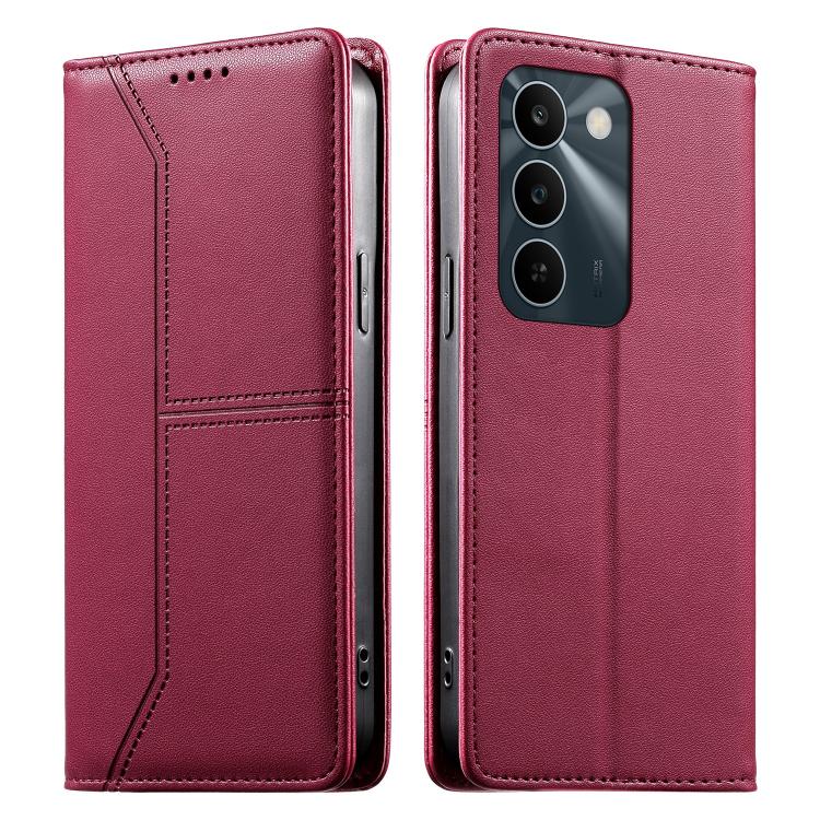 Stitched Line Magnetic RFID Vegan Leather Phone Case, For Realme 16T 5G, For Realme C100 4G, For Realme C83 5G / C85 5G / 15x 5G India, For Realme 16 5G, For Realme 16 Pro+ 5G, For Realme 16 Pro 5G, For Realme C85 Pro 4G, For Realme 15T 5G             ...