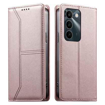 Stitched Line Magnetic RFID Vegan Leather Phone Case, For Realme 16T 5G, For Realme C100 4G, For Realme C83 5G / C85 5G / 15x 5G India, For Realme 16 5G, For Realme 16 Pro+ 5G, For Realme 16 Pro 5G, For Realme C85 Pro 4G, For Realme 15T 5G             ...