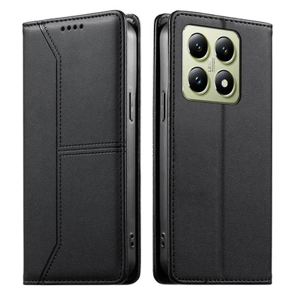 Stitched Line Magnetic RFID Vegan Leather Phone Case, For Xiaomi 17 Max 5G, For Xiaomi 17T Pro 5G, For Xiaomi 17T 5G, For Xiaomi Poco X8 Pro 5G / Redmi Turbo 5 5G, For Xiaomi 17 Ultra, For Xiaomi 17 Pro Max, For Xiaomi 17 Pro, For Xiaomi 17            ...