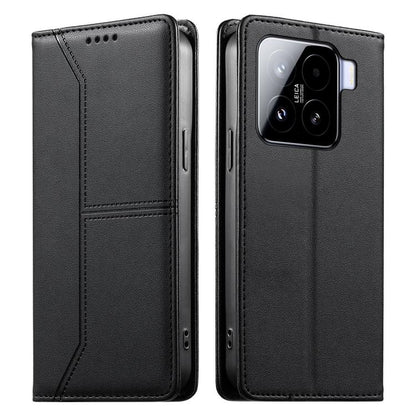 Stitched Line Magnetic RFID Vegan Leather Phone Case, For Xiaomi 17 Max 5G, For Xiaomi 17T Pro 5G, For Xiaomi 17T 5G, For Xiaomi Poco X8 Pro 5G / Redmi Turbo 5 5G, For Xiaomi 17 Ultra, For Xiaomi 17 Pro Max, For Xiaomi 17 Pro, For Xiaomi 17            ...