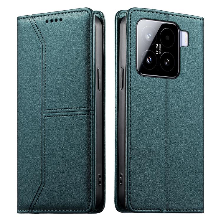 Stitched Line Magnetic RFID Vegan Leather Phone Case, For Xiaomi 17 Max 5G, For Xiaomi 17T Pro 5G, For Xiaomi 17T 5G, For Xiaomi Poco X8 Pro 5G / Redmi Turbo 5 5G, For Xiaomi 17 Ultra, For Xiaomi 17 Pro Max, For Xiaomi 17 Pro, For Xiaomi 17            ...