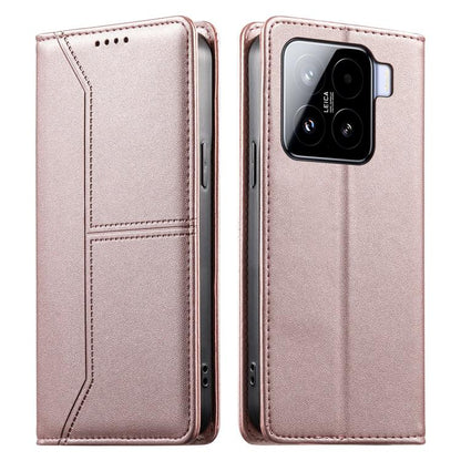Stitched Line Magnetic RFID Vegan Leather Phone Case, For Xiaomi 17 Max 5G, For Xiaomi 17T Pro 5G, For Xiaomi 17T 5G, For Xiaomi Poco X8 Pro 5G / Redmi Turbo 5 5G, For Xiaomi 17 Ultra, For Xiaomi 17 Pro Max, For Xiaomi 17 Pro, For Xiaomi 17            ...