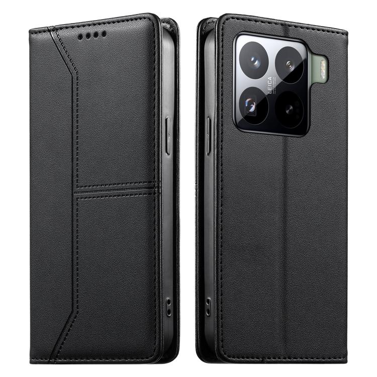 Stitched Line Magnetic RFID Vegan Leather Phone Case, For Xiaomi 17 Max 5G, For Xiaomi 17T Pro 5G, For Xiaomi 17T 5G, For Xiaomi Poco X8 Pro 5G / Redmi Turbo 5 5G, For Xiaomi 17 Ultra, For Xiaomi 17 Pro Max, For Xiaomi 17 Pro, For Xiaomi 17            ...