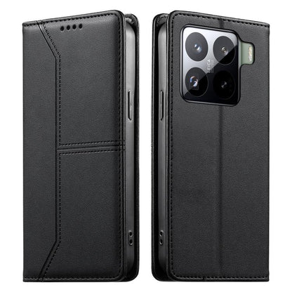 Stitched Line Magnetic RFID Vegan Leather Phone Case, For Xiaomi 17 Max 5G, For Xiaomi 17T Pro 5G, For Xiaomi 17T 5G, For Xiaomi Poco X8 Pro 5G / Redmi Turbo 5 5G, For Xiaomi 17 Ultra, For Xiaomi 17 Pro Max, For Xiaomi 17 Pro, For Xiaomi 17            ...