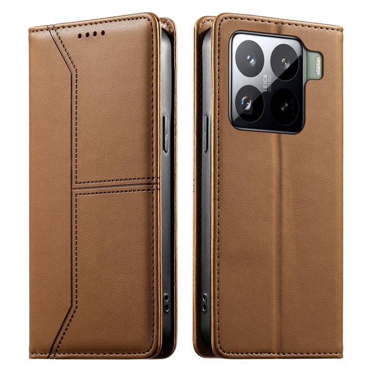 Stitched Line Magnetic RFID Vegan Leather Phone Case, For Xiaomi 17 Max 5G, For Xiaomi 17T Pro 5G, For Xiaomi 17T 5G, For Xiaomi Poco X8 Pro 5G / Redmi Turbo 5 5G, For Xiaomi 17 Ultra, For Xiaomi 17 Pro Max, For Xiaomi 17 Pro, For Xiaomi 17            ...