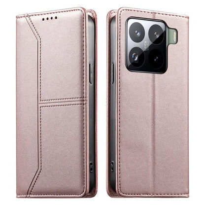 Stitched Line Magnetic RFID Vegan Leather Phone Case, For Xiaomi 17 Max 5G, For Xiaomi 17T Pro 5G, For Xiaomi 17T 5G, For Xiaomi Poco X8 Pro 5G / Redmi Turbo 5 5G, For Xiaomi 17 Ultra, For Xiaomi 17 Pro Max, For Xiaomi 17 Pro, For Xiaomi 17            ...