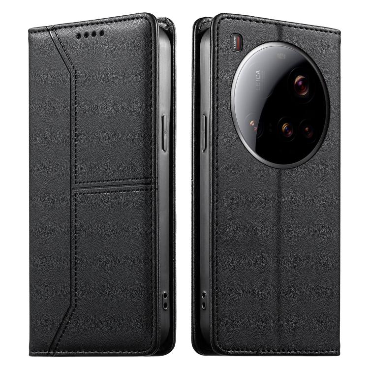 Stitched Line Magnetic RFID Vegan Leather Phone Case, For Xiaomi 17 Max 5G, For Xiaomi 17T Pro 5G, For Xiaomi 17T 5G, For Xiaomi Poco X8 Pro 5G / Redmi Turbo 5 5G, For Xiaomi 17 Ultra, For Xiaomi 17 Pro Max, For Xiaomi 17 Pro, For Xiaomi 17            ...
