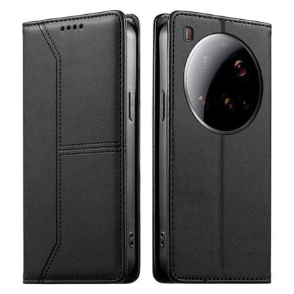 Stitched Line Magnetic RFID Vegan Leather Phone Case, For Xiaomi 17 Max 5G, For Xiaomi 17T Pro 5G, For Xiaomi 17T 5G, For Xiaomi Poco X8 Pro 5G / Redmi Turbo 5 5G, For Xiaomi 17 Ultra, For Xiaomi 17 Pro Max, For Xiaomi 17 Pro, For Xiaomi 17            ...
