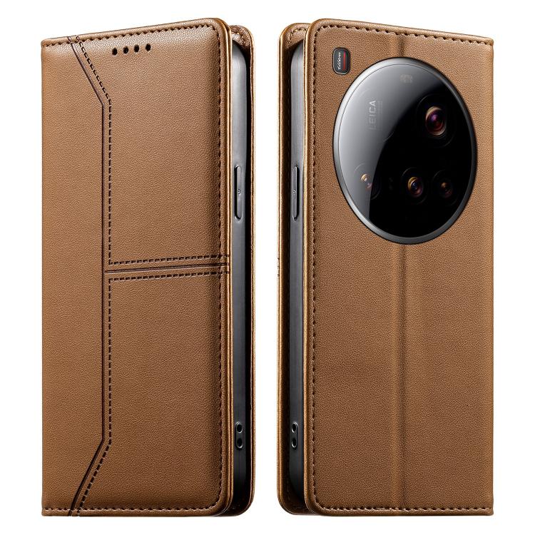 Stitched Line Magnetic RFID Vegan Leather Phone Case, For Xiaomi 17 Max 5G, For Xiaomi 17T Pro 5G, For Xiaomi 17T 5G, For Xiaomi Poco X8 Pro 5G / Redmi Turbo 5 5G, For Xiaomi 17 Ultra, For Xiaomi 17 Pro Max, For Xiaomi 17 Pro, For Xiaomi 17            ...