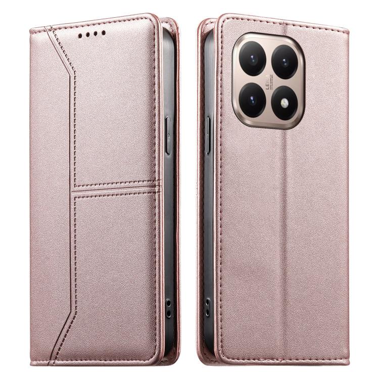 Stitched Line Magnetic RFID Vegan Leather Phone Case, For Xiaomi 17 Max 5G, For Xiaomi 17T Pro 5G, For Xiaomi 17T 5G, For Xiaomi Poco X8 Pro 5G / Redmi Turbo 5 5G, For Xiaomi 17 Ultra, For Xiaomi 17 Pro Max, For Xiaomi 17 Pro, For Xiaomi 17            ...