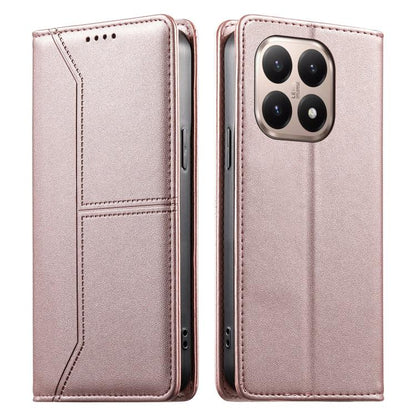 Stitched Line Magnetic RFID Vegan Leather Phone Case, For Xiaomi 17 Max 5G, For Xiaomi 17T Pro 5G, For Xiaomi 17T 5G, For Xiaomi Poco X8 Pro 5G / Redmi Turbo 5 5G, For Xiaomi 17 Ultra, For Xiaomi 17 Pro Max, For Xiaomi 17 Pro, For Xiaomi 17            ...