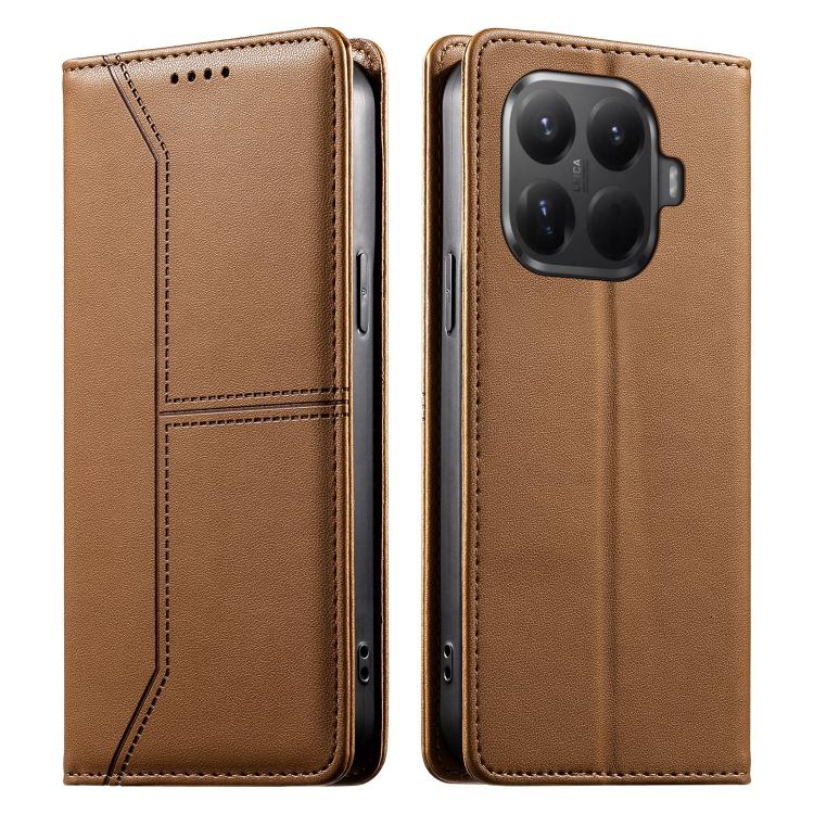 Stitched Line Magnetic RFID Vegan Leather Phone Case, For Xiaomi 17 Max 5G, For Xiaomi 17T Pro 5G, For Xiaomi 17T 5G, For Xiaomi Poco X8 Pro 5G / Redmi Turbo 5 5G, For Xiaomi 17 Ultra, For Xiaomi 17 Pro Max, For Xiaomi 17 Pro, For Xiaomi 17            ...