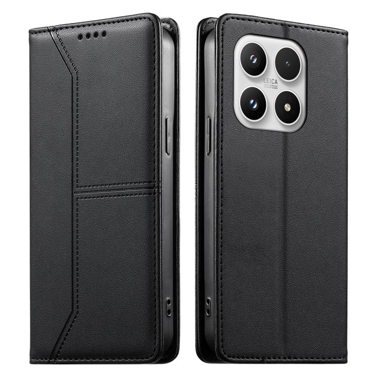 Stitched Line Magnetic RFID Vegan Leather Phone Case, For Xiaomi 17 Max 5G, For Xiaomi 17T Pro 5G, For Xiaomi 17T 5G, For Xiaomi Poco X8 Pro 5G / Redmi Turbo 5 5G, For Xiaomi 17 Ultra, For Xiaomi 17 Pro Max, For Xiaomi 17 Pro, For Xiaomi 17            ...