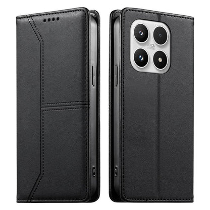 Stitched Line Magnetic RFID Vegan Leather Phone Case, For Xiaomi 17 Max 5G, For Xiaomi 17T Pro 5G, For Xiaomi 17T 5G, For Xiaomi Poco X8 Pro 5G / Redmi Turbo 5 5G, For Xiaomi 17 Ultra, For Xiaomi 17 Pro Max, For Xiaomi 17 Pro, For Xiaomi 17            ...