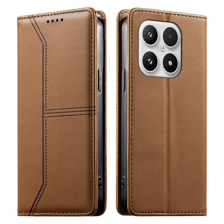 Stitched Line Magnetic RFID Vegan Leather Phone Case, For Xiaomi 17 Max 5G, For Xiaomi 17T Pro 5G, For Xiaomi 17T 5G, For Xiaomi Poco X8 Pro 5G / Redmi Turbo 5 5G, For Xiaomi 17 Ultra, For Xiaomi 17 Pro Max, For Xiaomi 17 Pro, For Xiaomi 17            ...