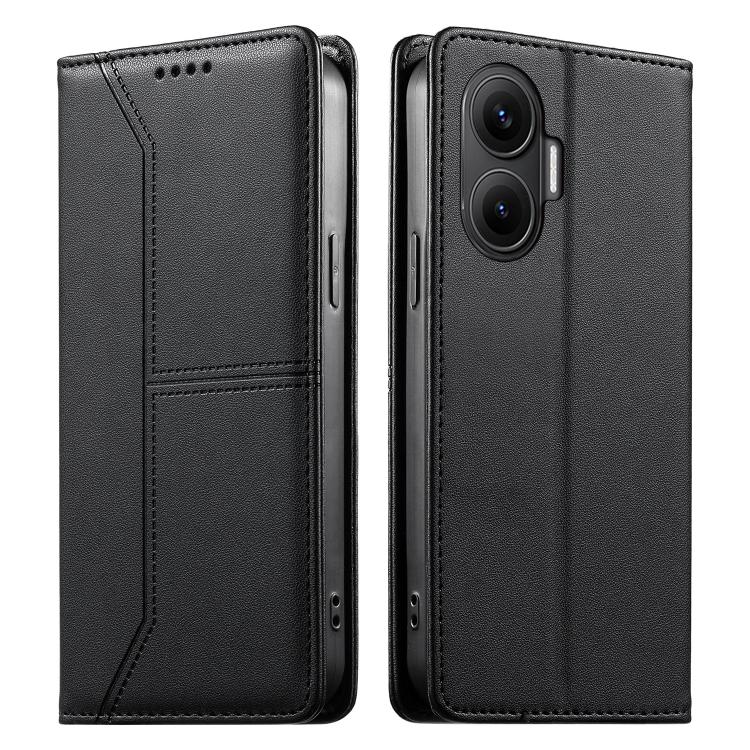 Stitched Line Magnetic RFID Vegan Leather Phone Case, For Xiaomi 17 Max 5G, For Xiaomi 17T Pro 5G, For Xiaomi 17T 5G, For Xiaomi Poco X8 Pro 5G / Redmi Turbo 5 5G, For Xiaomi 17 Ultra, For Xiaomi 17 Pro Max, For Xiaomi 17 Pro, For Xiaomi 17            ...