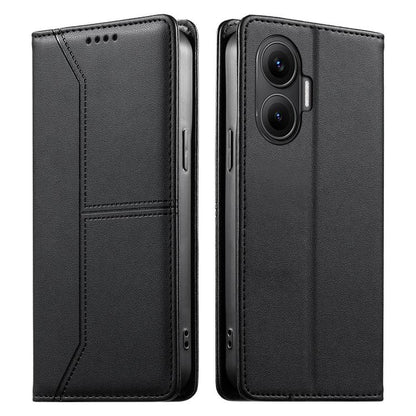 Stitched Line Magnetic RFID Vegan Leather Phone Case, For Xiaomi 17 Max 5G, For Xiaomi 17T Pro 5G, For Xiaomi 17T 5G, For Xiaomi Poco X8 Pro 5G / Redmi Turbo 5 5G, For Xiaomi 17 Ultra, For Xiaomi 17 Pro Max, For Xiaomi 17 Pro, For Xiaomi 17            ...