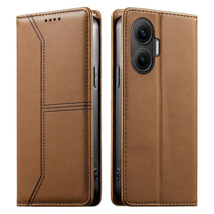 Stitched Line Magnetic RFID Vegan Leather Phone Case, For Xiaomi 17 Max 5G, For Xiaomi 17T Pro 5G, For Xiaomi 17T 5G, For Xiaomi Poco X8 Pro 5G / Redmi Turbo 5 5G, For Xiaomi 17 Ultra, For Xiaomi 17 Pro Max, For Xiaomi 17 Pro, For Xiaomi 17            ...