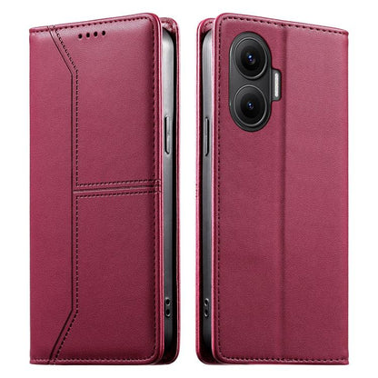 Stitched Line Magnetic RFID Vegan Leather Phone Case, For Xiaomi 17 Max 5G, For Xiaomi 17T Pro 5G, For Xiaomi 17T 5G, For Xiaomi Poco X8 Pro 5G / Redmi Turbo 5 5G, For Xiaomi 17 Ultra, For Xiaomi 17 Pro Max, For Xiaomi 17 Pro, For Xiaomi 17            ...