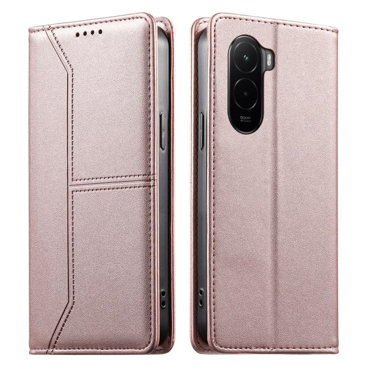 Stitched Line Magnetic RFID Vegan Leather Phone Case, For Xiaomi 17 Max 5G, For Xiaomi 17T Pro 5G, For Xiaomi 17T 5G, For Xiaomi Poco X8 Pro 5G / Redmi Turbo 5 5G, For Xiaomi 17 Ultra, For Xiaomi 17 Pro Max, For Xiaomi 17 Pro, For Xiaomi 17            ...