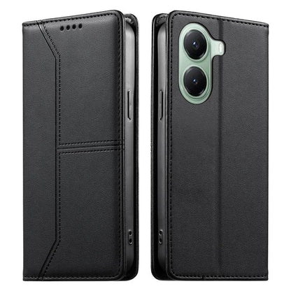 Stitched Line Magnetic RFID Vegan Leather Phone Case, For Xiaomi 17 Max 5G, For Xiaomi 17T Pro 5G, For Xiaomi 17T 5G, For Xiaomi Poco X8 Pro 5G / Redmi Turbo 5 5G, For Xiaomi 17 Ultra, For Xiaomi 17 Pro Max, For Xiaomi 17 Pro, For Xiaomi 17            ...