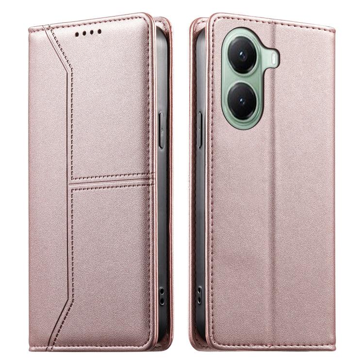 Stitched Line Magnetic RFID Vegan Leather Phone Case, For Xiaomi 17 Max 5G, For Xiaomi 17T Pro 5G, For Xiaomi 17T 5G, For Xiaomi Poco X8 Pro 5G / Redmi Turbo 5 5G, For Xiaomi 17 Ultra, For Xiaomi 17 Pro Max, For Xiaomi 17 Pro, For Xiaomi 17            ...