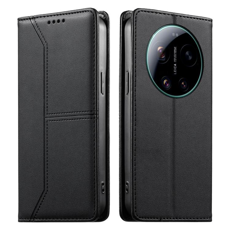 Stitched Line Magnetic RFID Vegan Leather Phone Case, For Xiaomi 17 Max 5G, For Xiaomi 17T Pro 5G, For Xiaomi 17T 5G, For Xiaomi Poco X8 Pro 5G / Redmi Turbo 5 5G, For Xiaomi 17 Ultra, For Xiaomi 17 Pro Max, For Xiaomi 17 Pro, For Xiaomi 17            ...