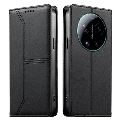 Stitched Line Magnetic RFID Vegan Leather Phone Case, For Xiaomi 17 Max 5G, For Xiaomi 17T Pro 5G, For Xiaomi 17T 5G, For Xiaomi Poco X8 Pro 5G / Redmi Turbo 5 5G, For Xiaomi 17 Ultra, For Xiaomi 17 Pro Max, For Xiaomi 17 Pro, For Xiaomi 17            ...