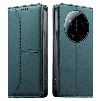 Stitched Line Magnetic RFID Vegan Leather Phone Case, For Xiaomi 17 Max 5G, For Xiaomi 17T Pro 5G, For Xiaomi 17T 5G, For Xiaomi Poco X8 Pro 5G / Redmi Turbo 5 5G, For Xiaomi 17 Ultra, For Xiaomi 17 Pro Max, For Xiaomi 17 Pro, For Xiaomi 17            ...