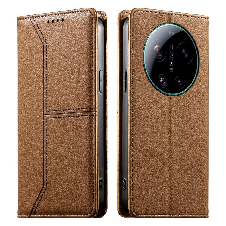 Stitched Line Magnetic RFID Vegan Leather Phone Case, For Xiaomi 17 Max 5G, For Xiaomi 17T Pro 5G, For Xiaomi 17T 5G, For Xiaomi Poco X8 Pro 5G / Redmi Turbo 5 5G, For Xiaomi 17 Ultra, For Xiaomi 17 Pro Max, For Xiaomi 17 Pro, For Xiaomi 17            ...