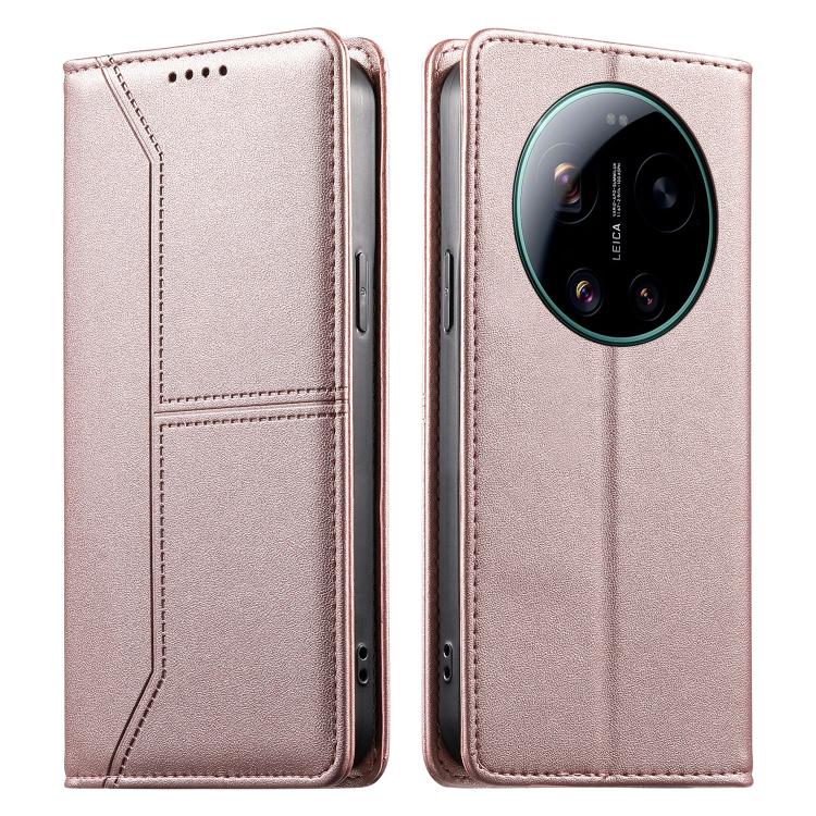 Stitched Line Magnetic RFID Vegan Leather Phone Case, For Xiaomi 17 Max 5G, For Xiaomi 17T Pro 5G, For Xiaomi 17T 5G, For Xiaomi Poco X8 Pro 5G / Redmi Turbo 5 5G, For Xiaomi 17 Ultra, For Xiaomi 17 Pro Max, For Xiaomi 17 Pro, For Xiaomi 17            ...