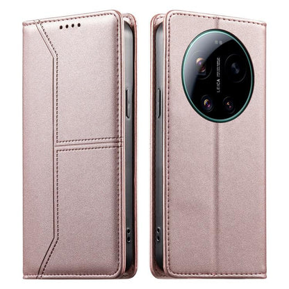 Stitched Line Magnetic RFID Vegan Leather Phone Case, For Xiaomi 17 Max 5G, For Xiaomi 17T Pro 5G, For Xiaomi 17T 5G, For Xiaomi Poco X8 Pro 5G / Redmi Turbo 5 5G, For Xiaomi 17 Ultra, For Xiaomi 17 Pro Max, For Xiaomi 17 Pro, For Xiaomi 17            ...