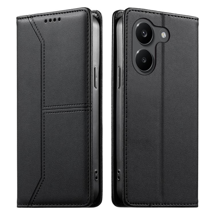 Stitched Line Magnetic RFID Vegan Leather Phone Case, For Xiaomi 17 Max 5G, For Xiaomi 17T Pro 5G, For Xiaomi 17T 5G, For Xiaomi Poco X8 Pro 5G / Redmi Turbo 5 5G, For Xiaomi 17 Ultra, For Xiaomi 17 Pro Max, For Xiaomi 17 Pro, For Xiaomi 17            ...